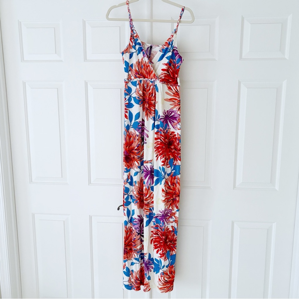 Seraphine Floral Print Maxi Maternity Nursing Summer Dress Sz